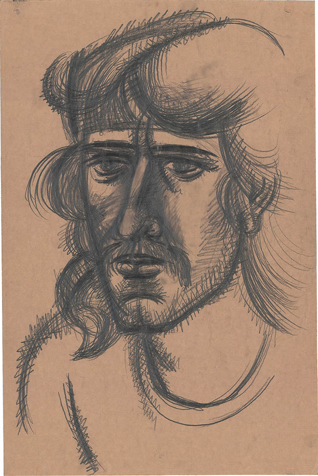 Лиховид Георгий Иванович Головной портрет мужчины с усами